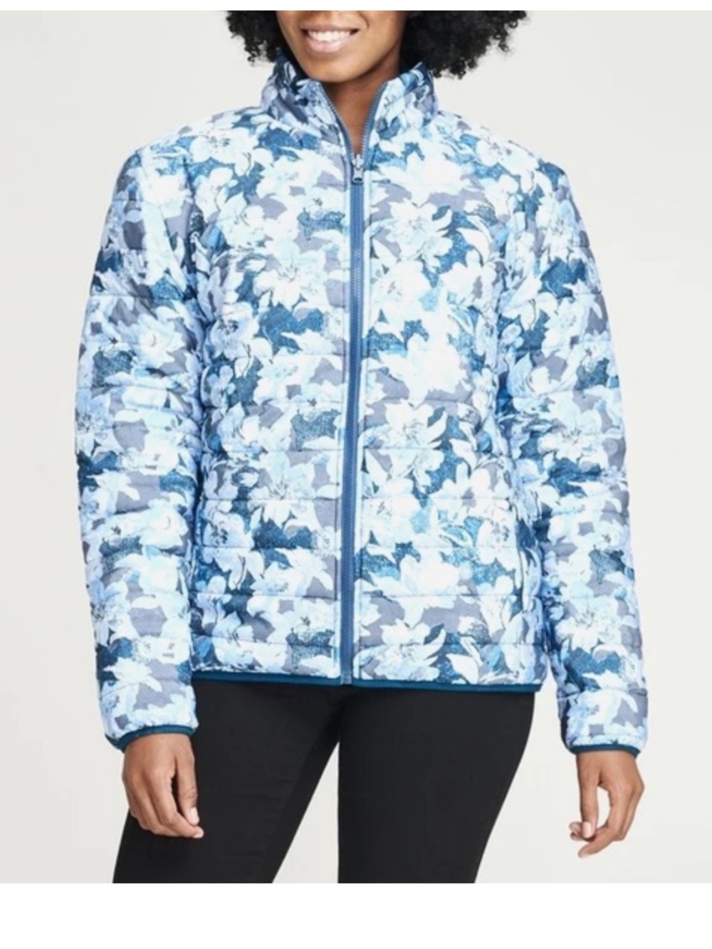 Vera Bradley Floral Reversible Puffer Jacket Size Large